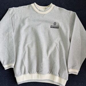 Vintage Pilkington Sweatshirt Mens Medium Gray DIPORT USA Embroidered Pullover